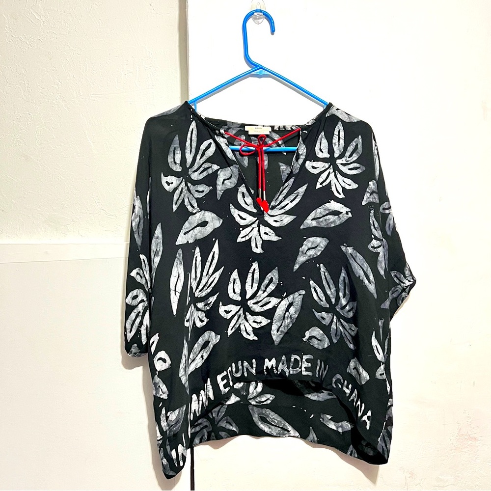 Edun USA silk top kimono style: Box OW5: